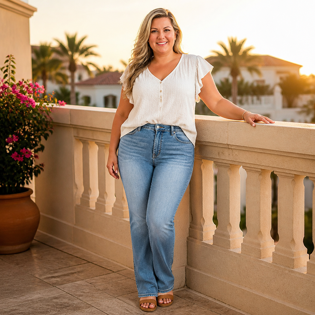 Flexelle™ – High-Stretch Flare Jeans with All-Day Comfort Fit