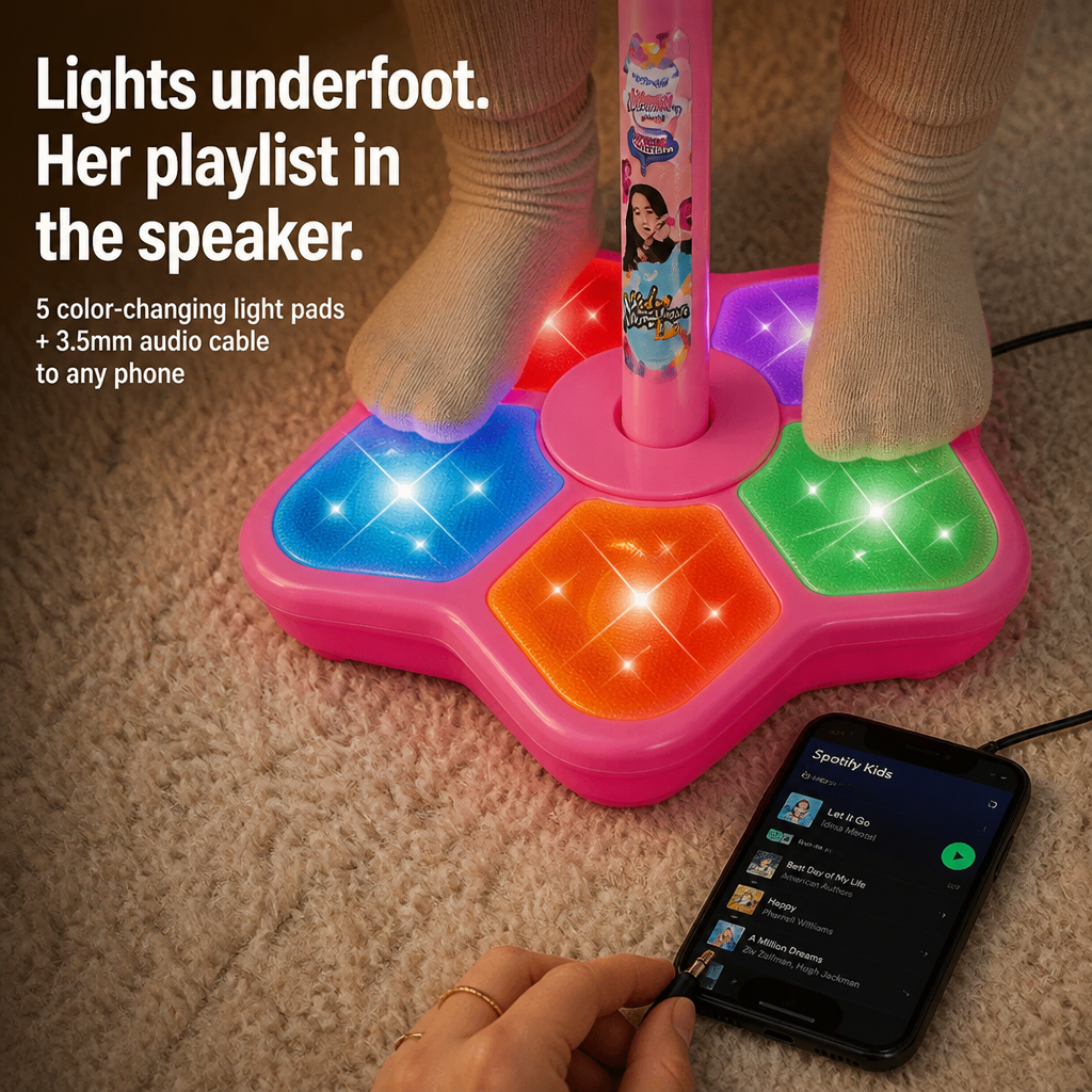 HarmonyVibe™ — Swap the Hairbrush Mic for a True Performer’s Stand | Pink, Blue, Black