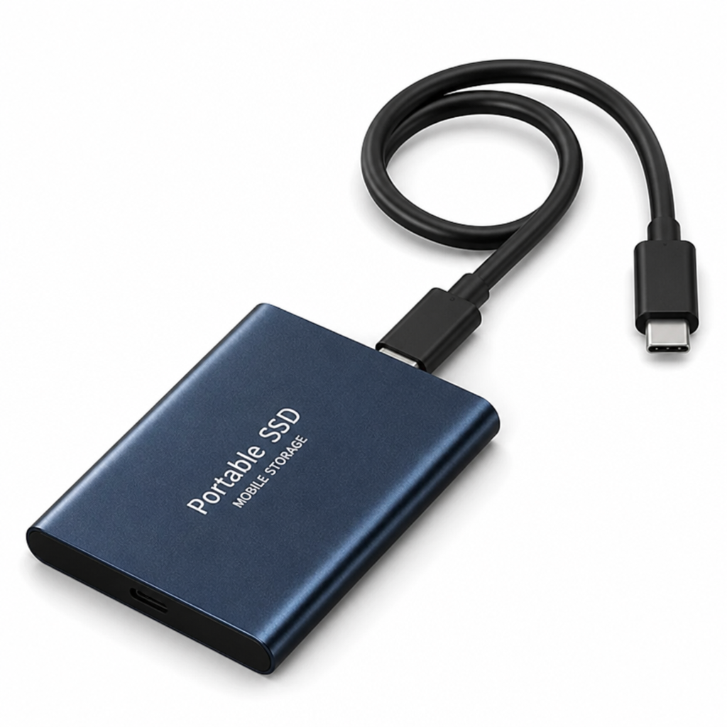 High-Speed USB-C Shockproof Aluminum External SSD (128GB)