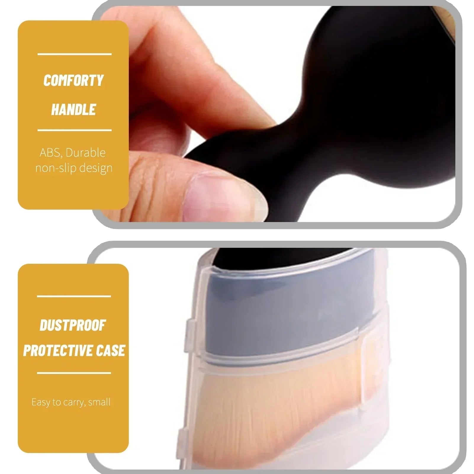 Set of 2 Soft Bristle Brushes for Car Interior Cleaning