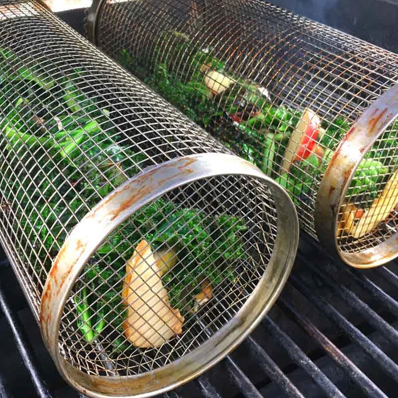 BBQ Cooking Basket | 360° Swivel | Even Heating | Stainless Steel Construction | GrillMaster