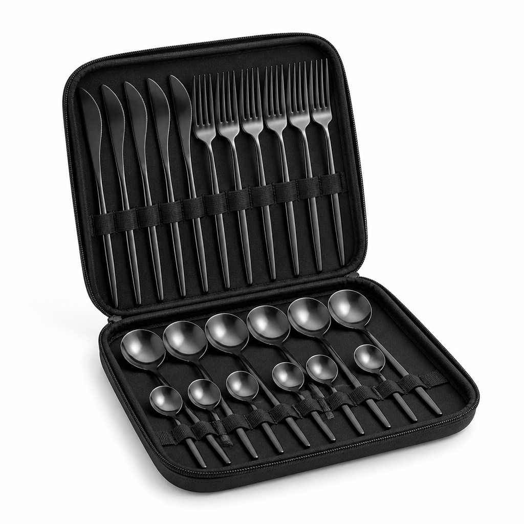 Durable Dishwasher-Safe Stainless Steel Cutlery Set (24-Piece)