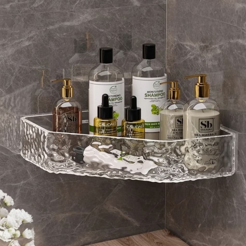 Bathroom Shelf Organizer with Corner Glacier Design