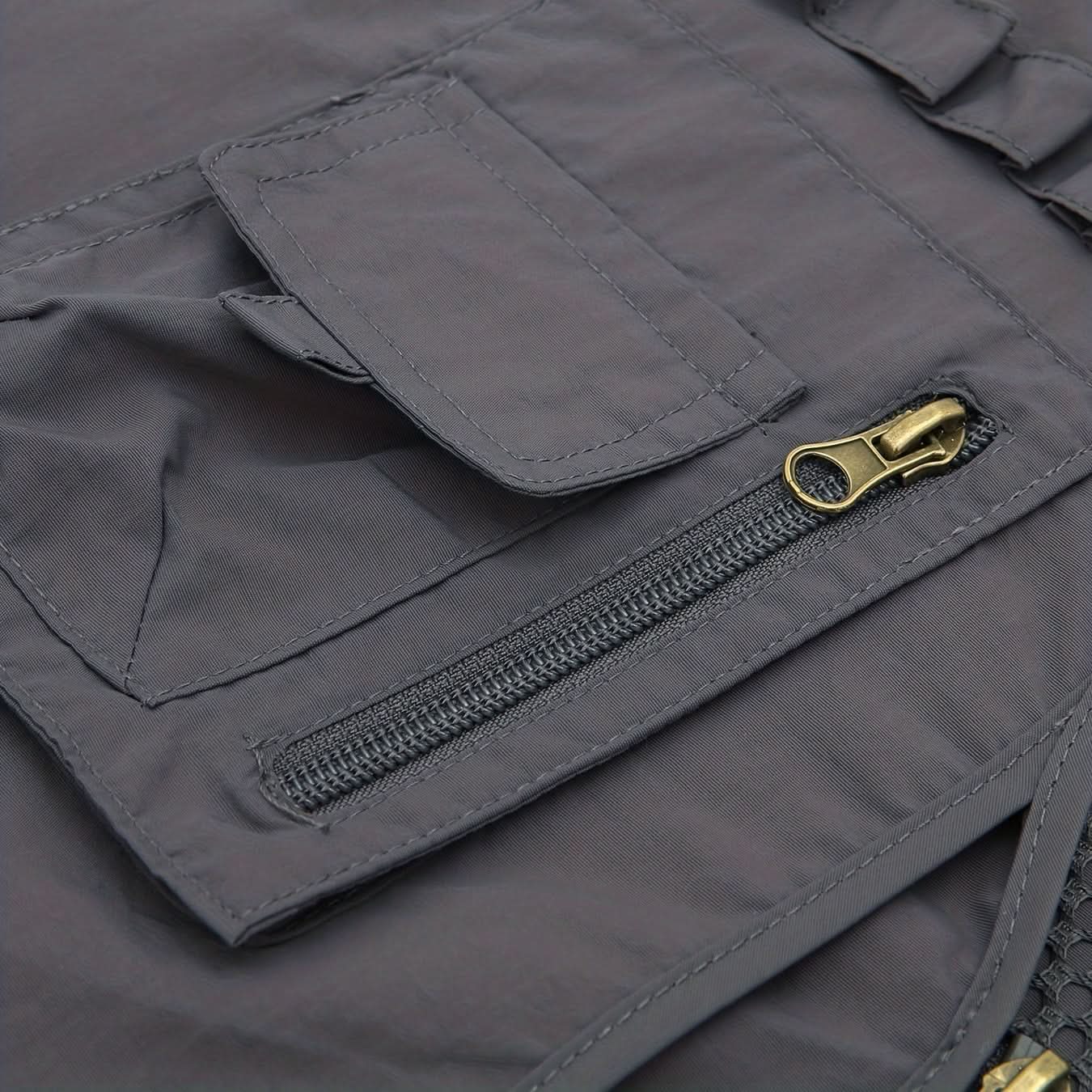 Outdoor Casual Vest with Zippered Pockets for Convenience