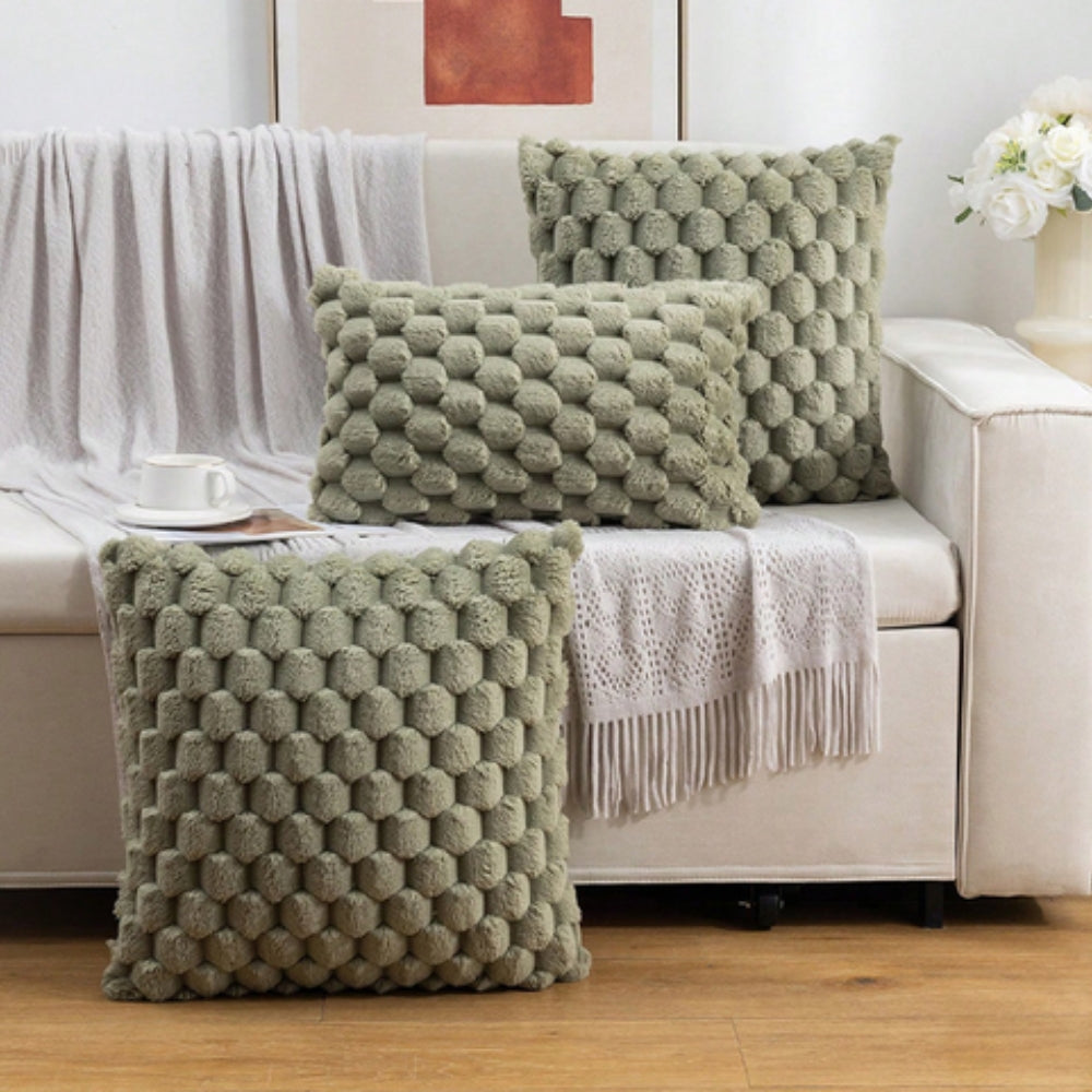 3D Textured Velvet Pillow Cover