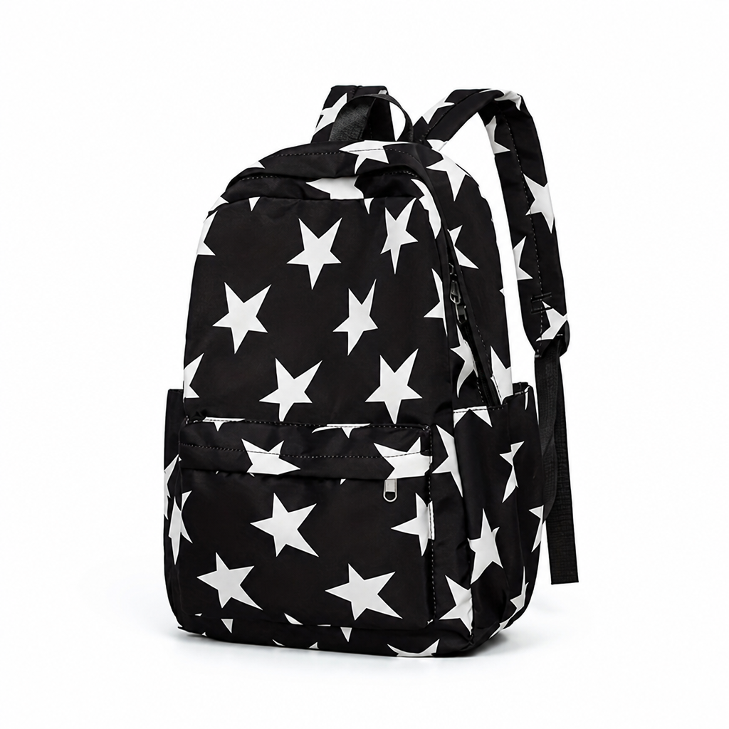 Durable & Lightweight Multicolor Star Print Backpack