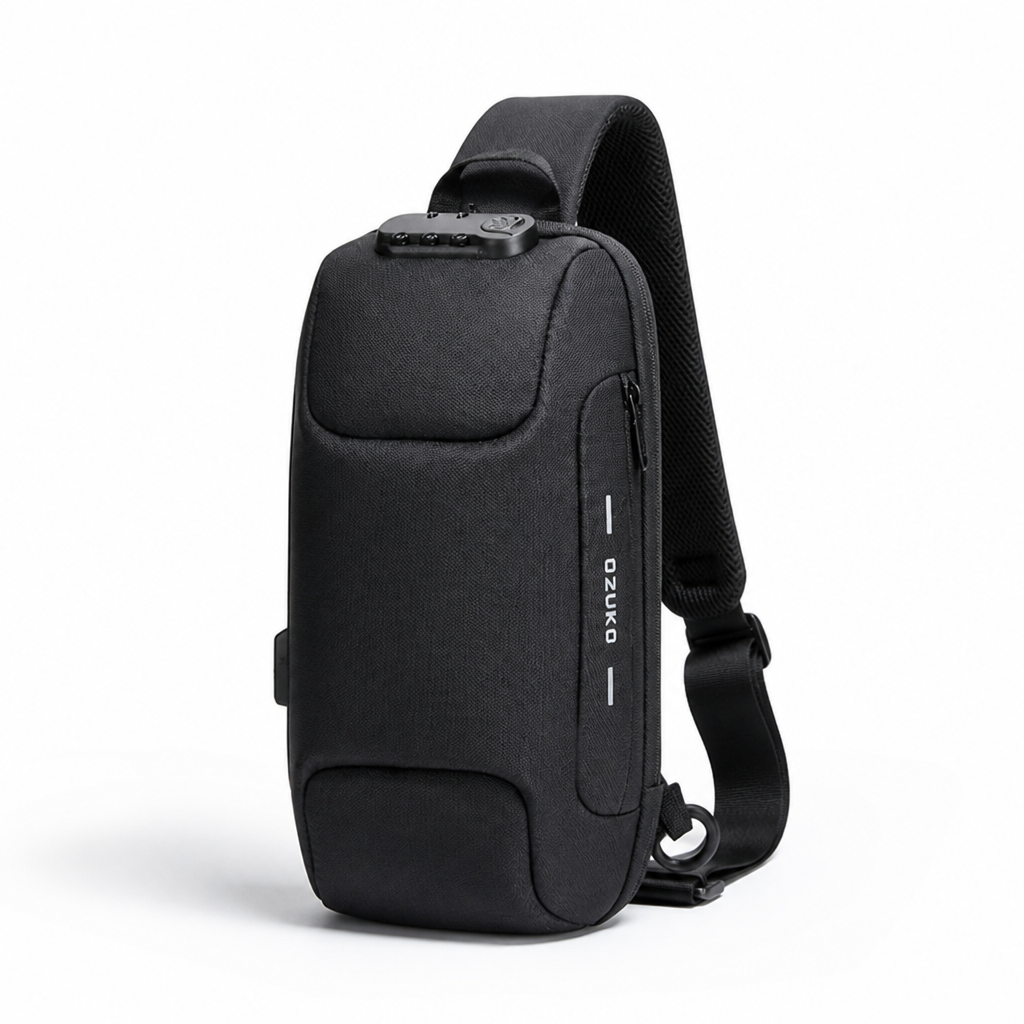 Cut-Resistant Anti-Theft USB Sling Bag