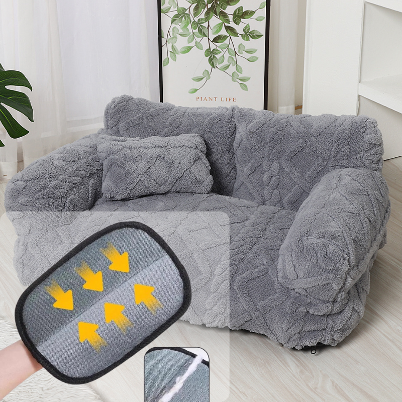 Cozy Sofa Dog Bed with Raised Edge – Soft Plush Design