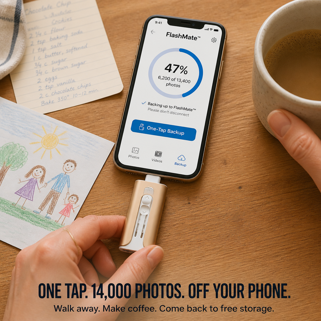 FlashMate™ — Quit Erasing Pictures to Free Space for New Shots