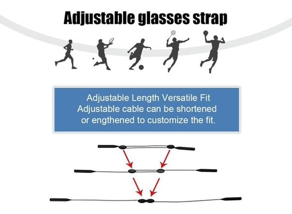 Non-Slip Adjustable Strap for Glasses – Ideal for Sports and Daily Wear