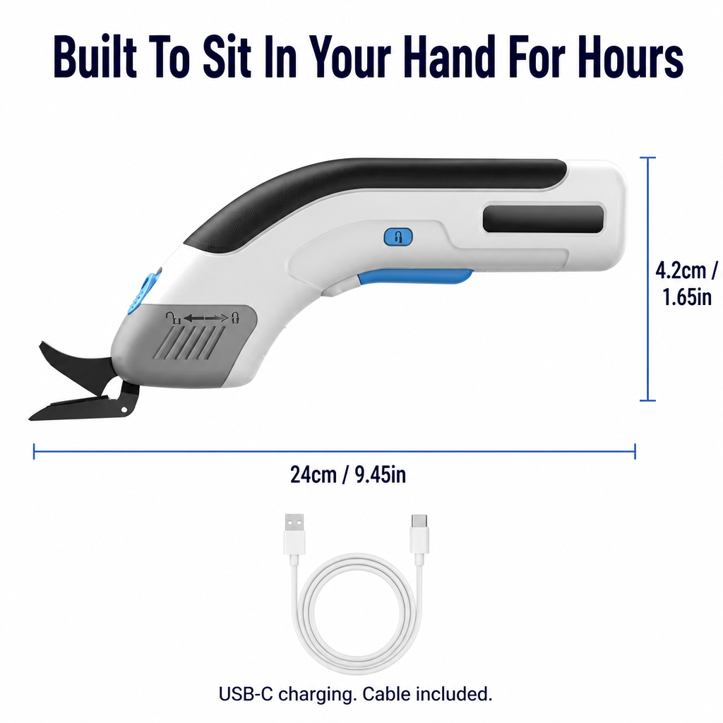 LuminaShear™ — Slice Through Fabric, Leather & Cardboard Without Straining Your Hands
