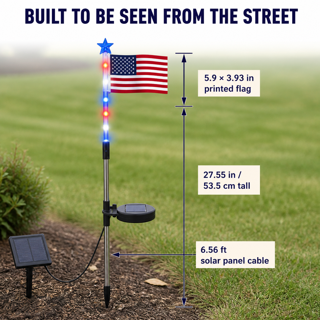 LibertyLume™ — Solar Plant Flag Lights That Shine on Every Patriotic Holiday