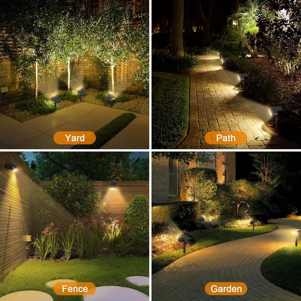 Solar Spotlight with Adjustable Design for Ground Spike or Wall Mount