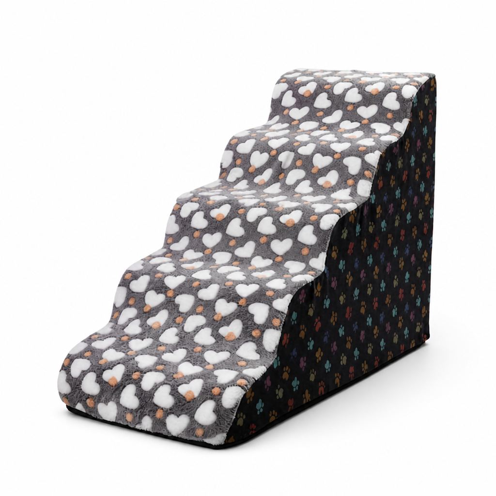 Non-Slip Plush Pet Stairs (2-5 Steps)