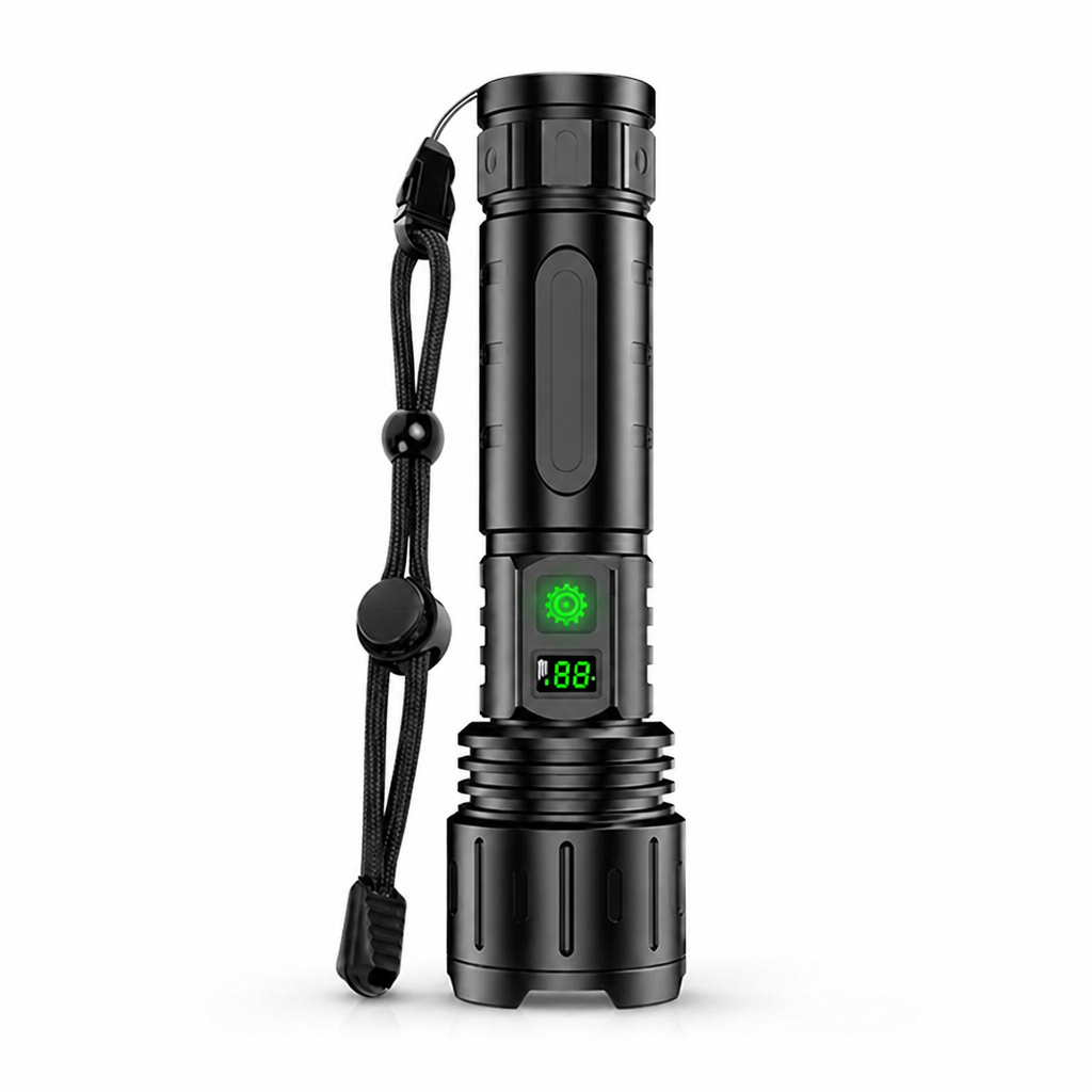 100,000-Lumen USB-C Rechargeable LED Flashlight
