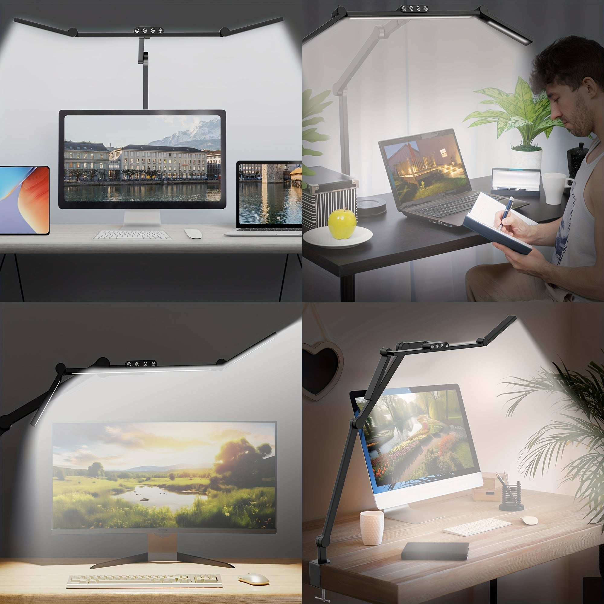 LumosFlex – 24W Adjustable LED Desk Lamp with Versatile Clamp
