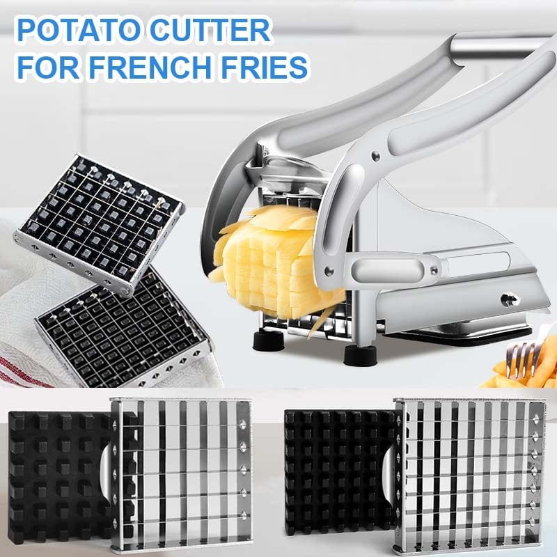 Stainless Steel French Fry Cutter with Changeable Cutting Grids