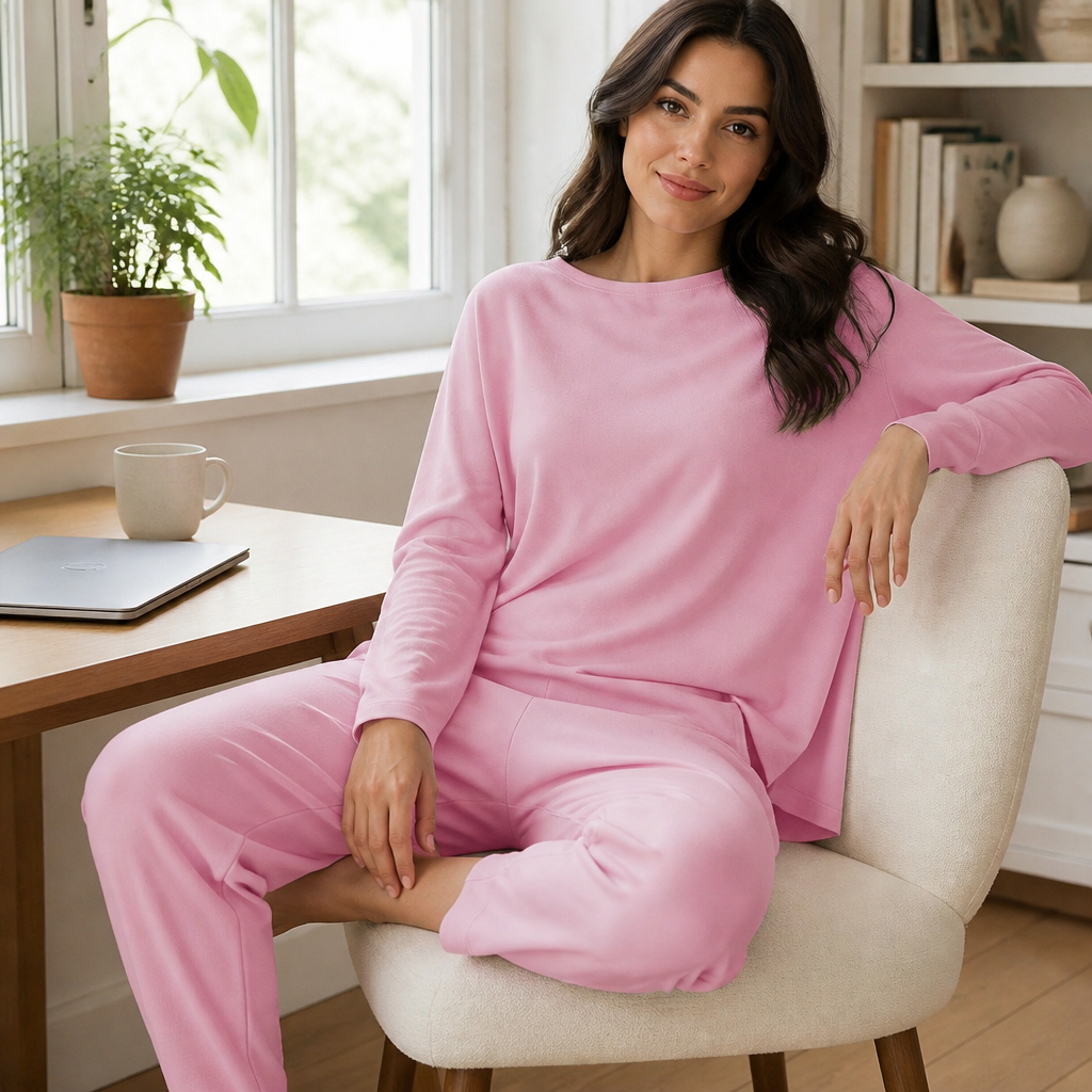 Mirelle™ – Casual Boat-Neck Two-Piece Outfit with Tapered Pleated Trousers