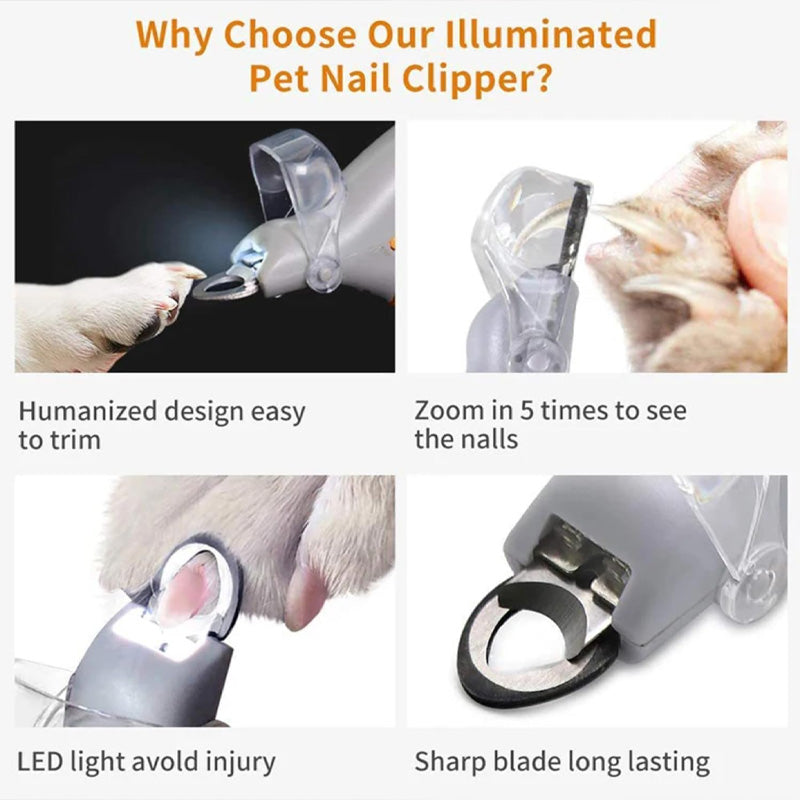 Animal Claw Scissors with LED Light – Visible Blood Vessel Indicator
