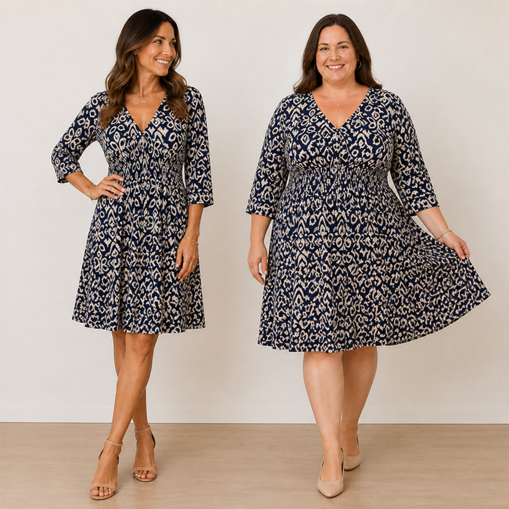 VelaRose™ Floral V-neck Dress — Sculpt Your Curves with Effortless Elegance and All-Day Comfort