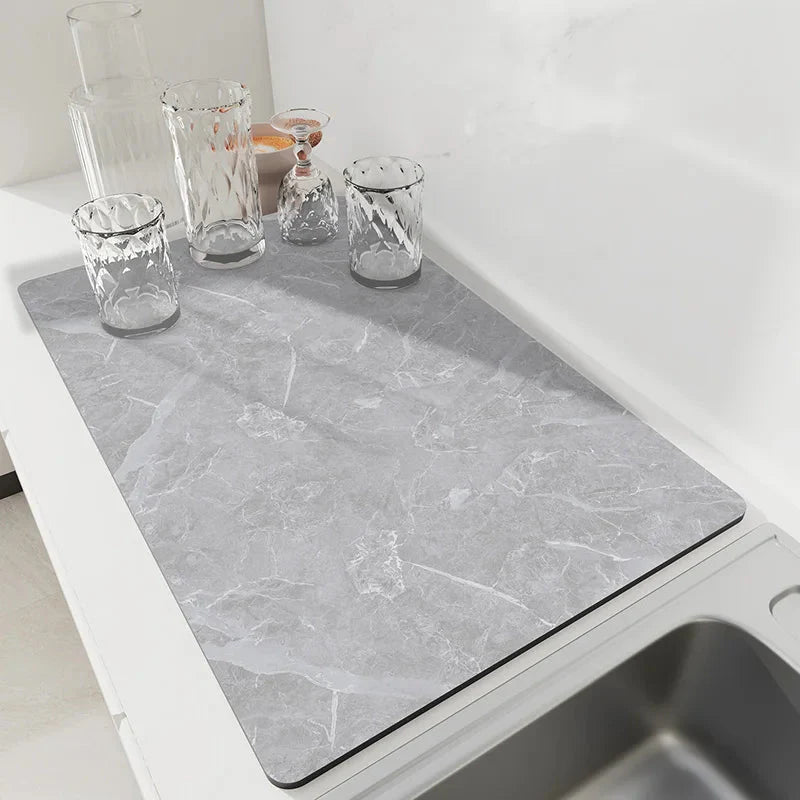 Moisture-Absorbing Diatomite Drip Mat – Quick Drying