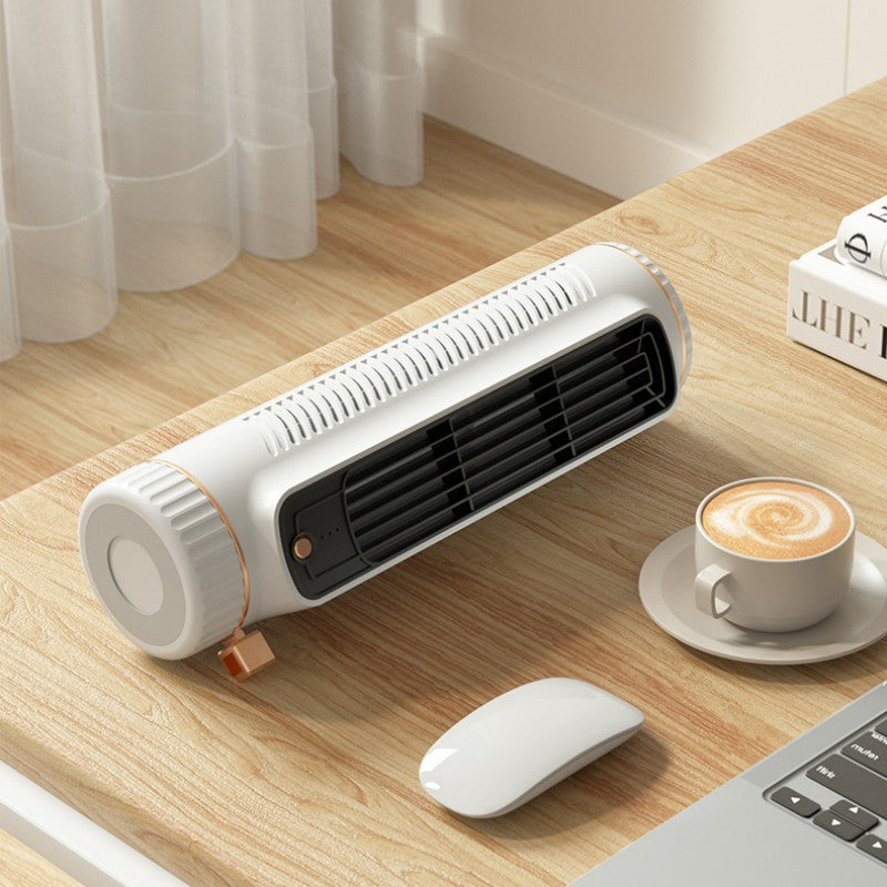 Compact Rechargeable Cooling Fan – Quiet 3-Speed Personal Desktop Fan for Travel and Home
