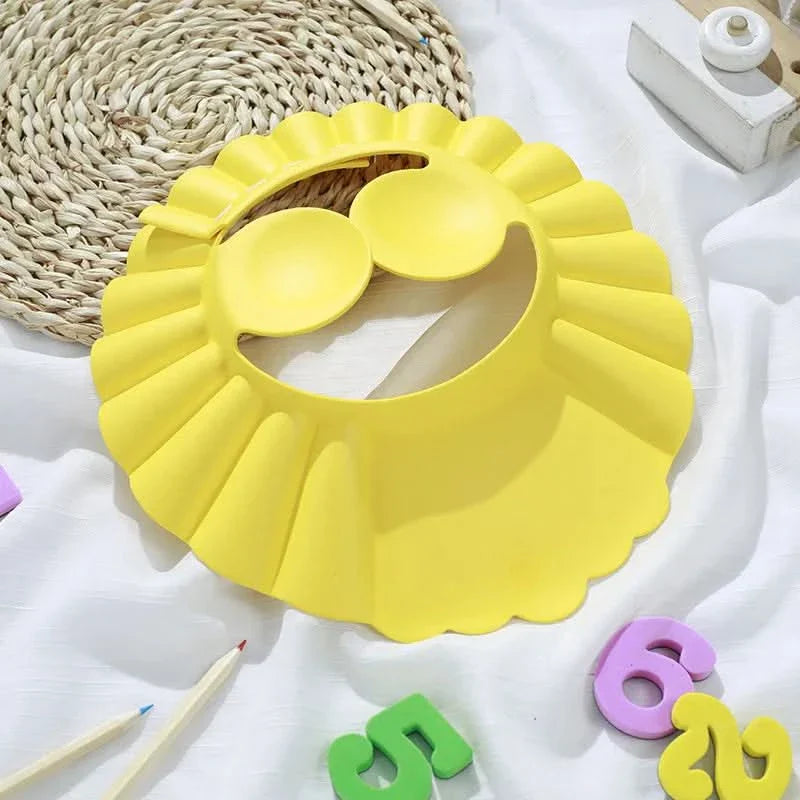 Adjustable Waterproof Baby Shower Cap for Tear-Free Hair Washing