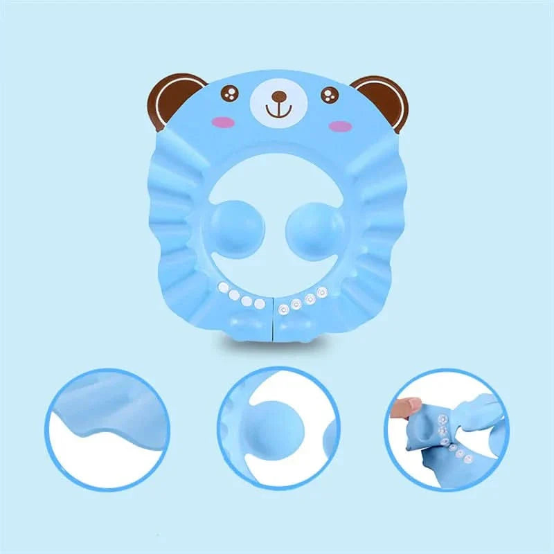 Adjustable Waterproof Baby Shower Cap for Tear-Free Hair Washing