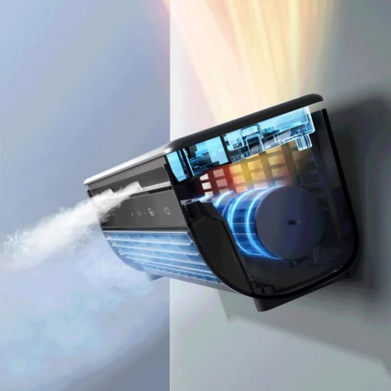 CoolBreeze Portable Rechargeable Mini Air Conditioner Fan