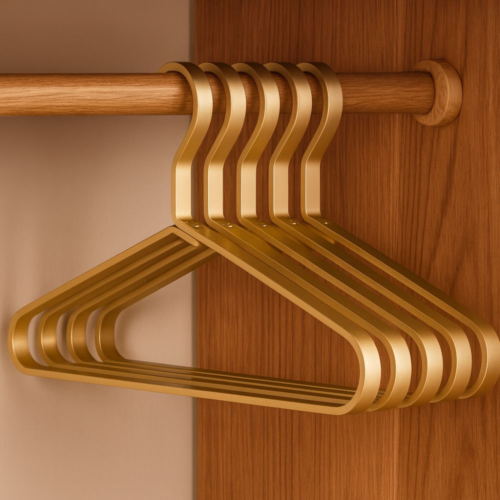 Space-Saving Metal Hangers – Non-Slip Slim Alloy Hangers for Coats, Dresses & Suits