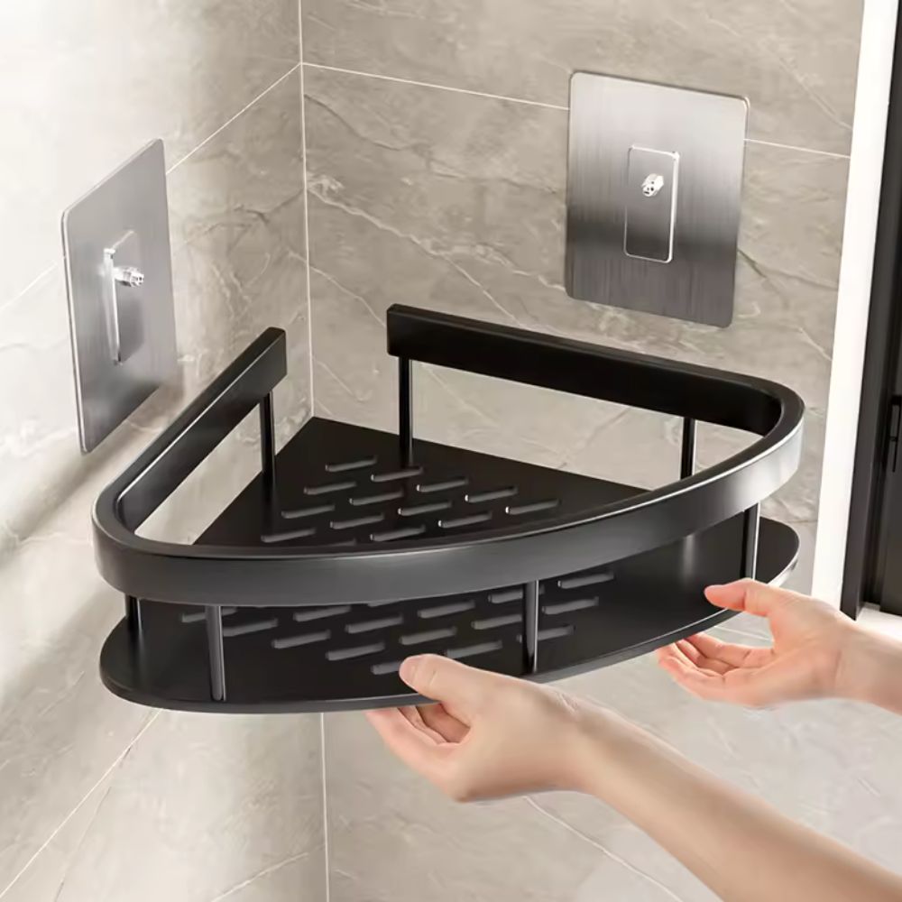 Curved Shower Corner Organizer for Effortless Storage