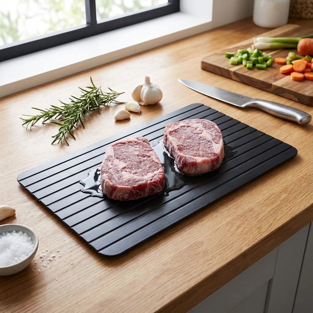 QuickThaw Non-Stick Thawing Tray for Kitchen Use