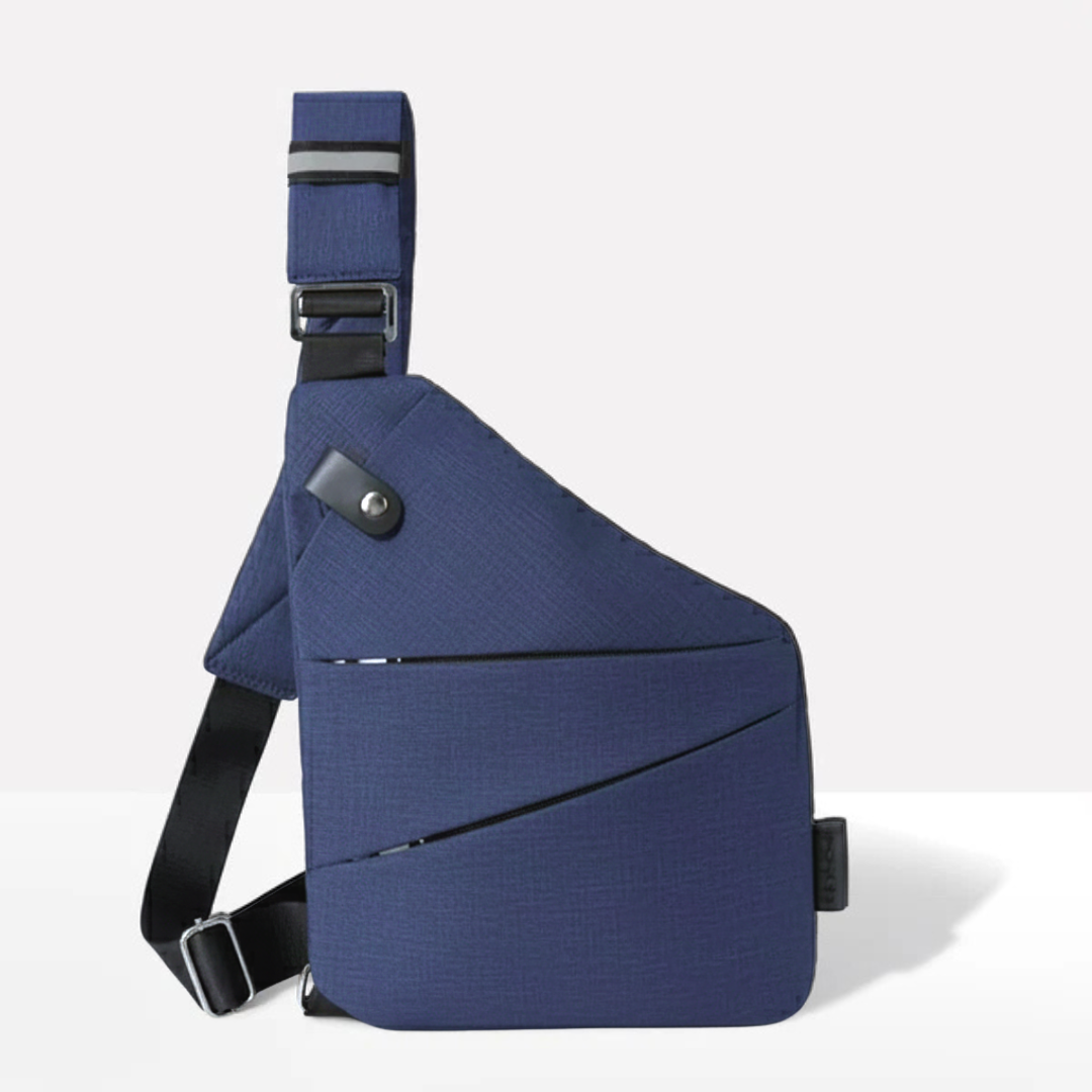 Chic Black Crossbody Bag with RFID Safety and Waterproof Design
