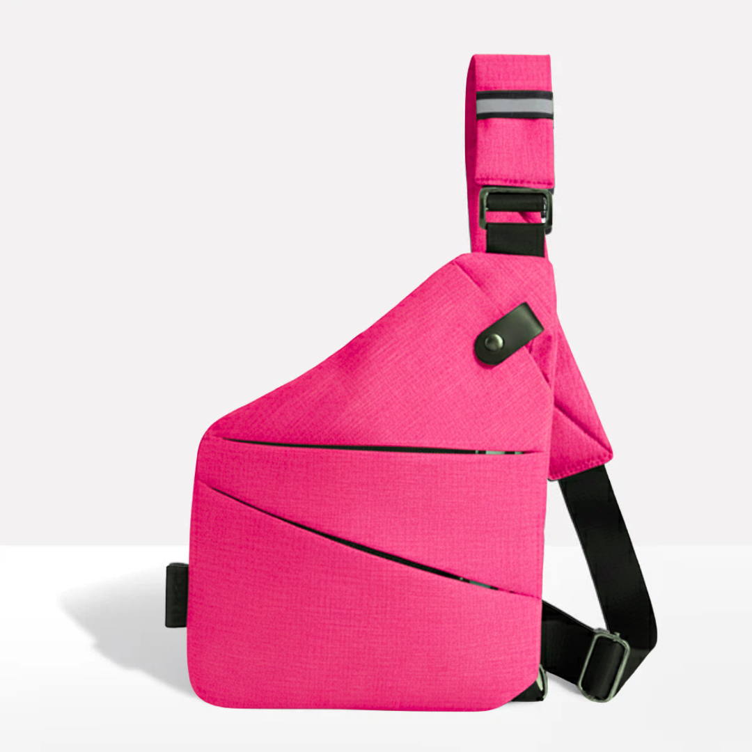 Chic Black Crossbody Bag with RFID Safety and Waterproof Design