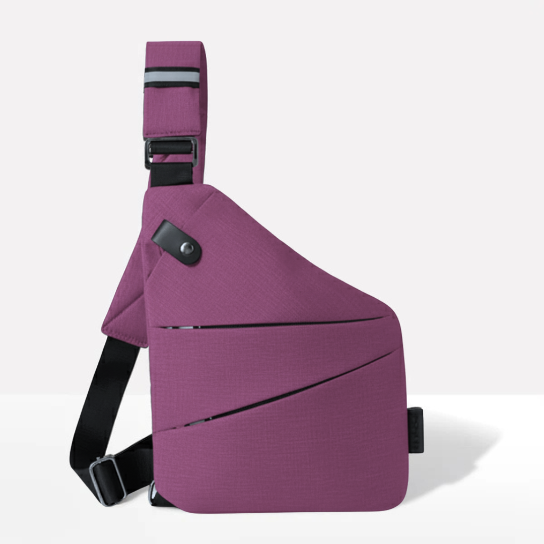Chic Black Crossbody Bag with RFID Safety and Waterproof Design