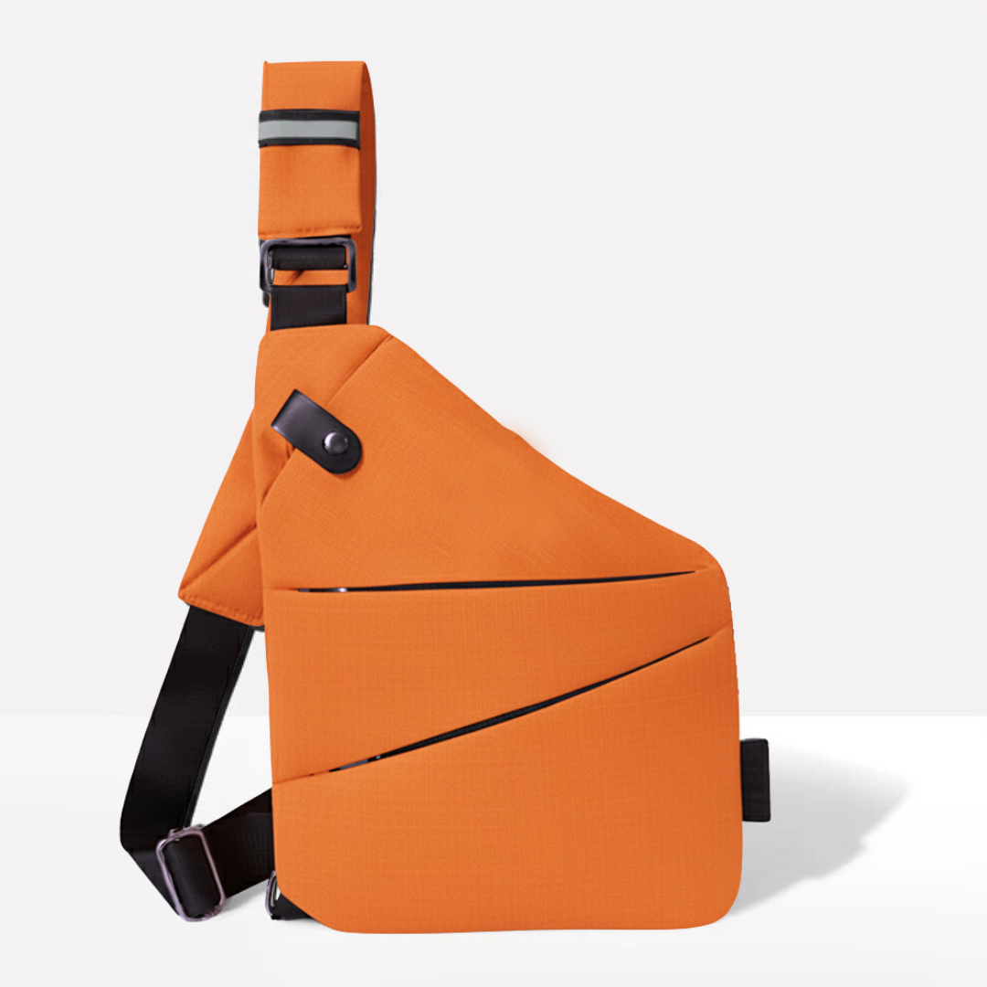 Chic Black Crossbody Bag with RFID Safety and Waterproof Design