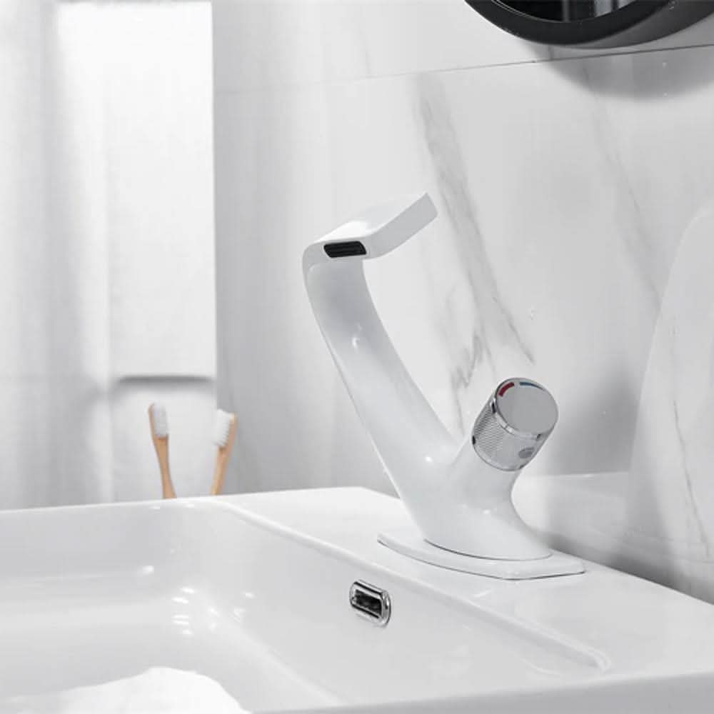 Contemporary Brass Waterfall Sink Faucet for Stylish Bathroom Decor