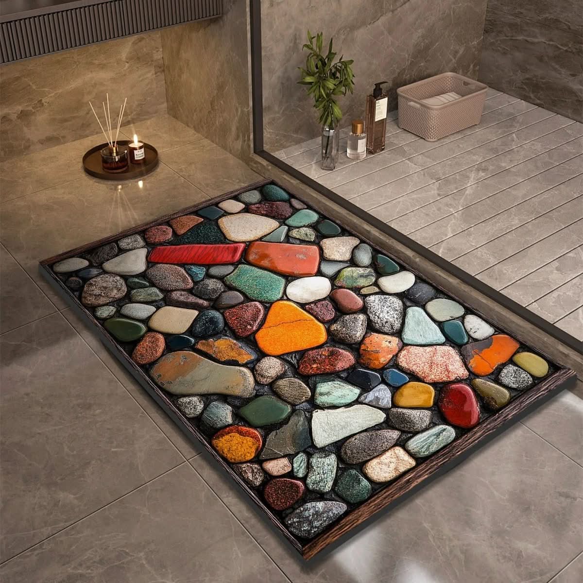 Quick-Dry Safety Mat for a Stylish Bathroom Experience