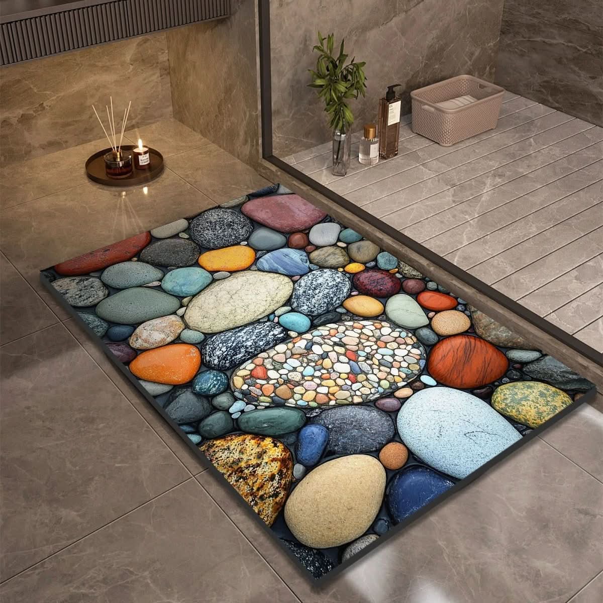 Quick-Dry Safety Mat for a Stylish Bathroom Experience