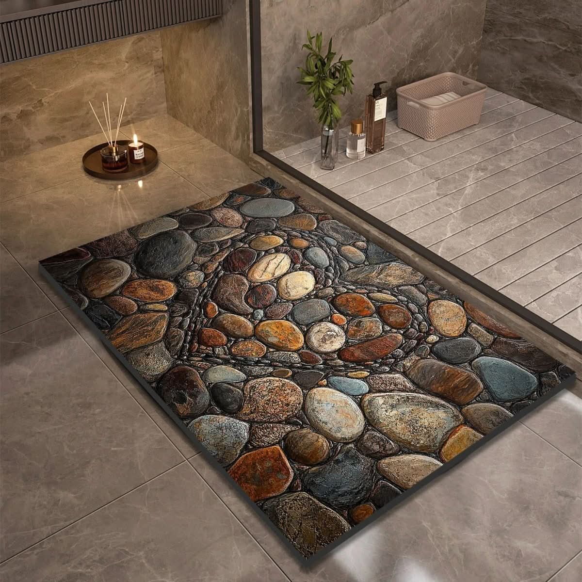 Quick-Dry Safety Mat for a Stylish Bathroom Experience