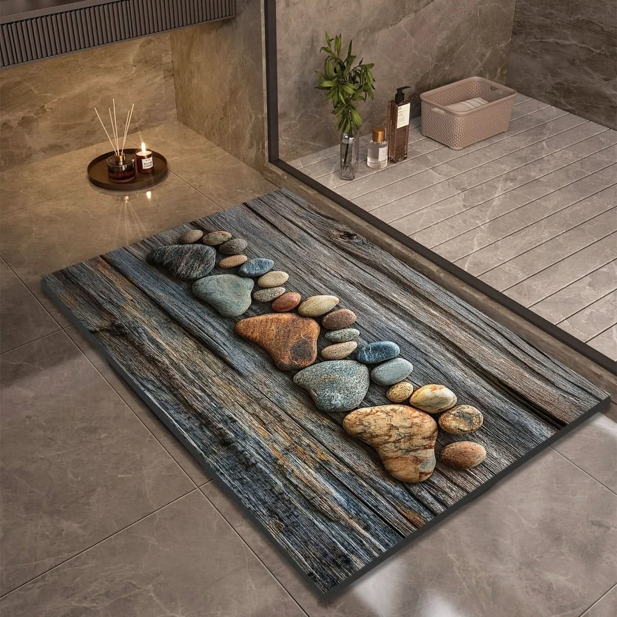 Quick-Dry Safety Mat for a Stylish Bathroom Experience