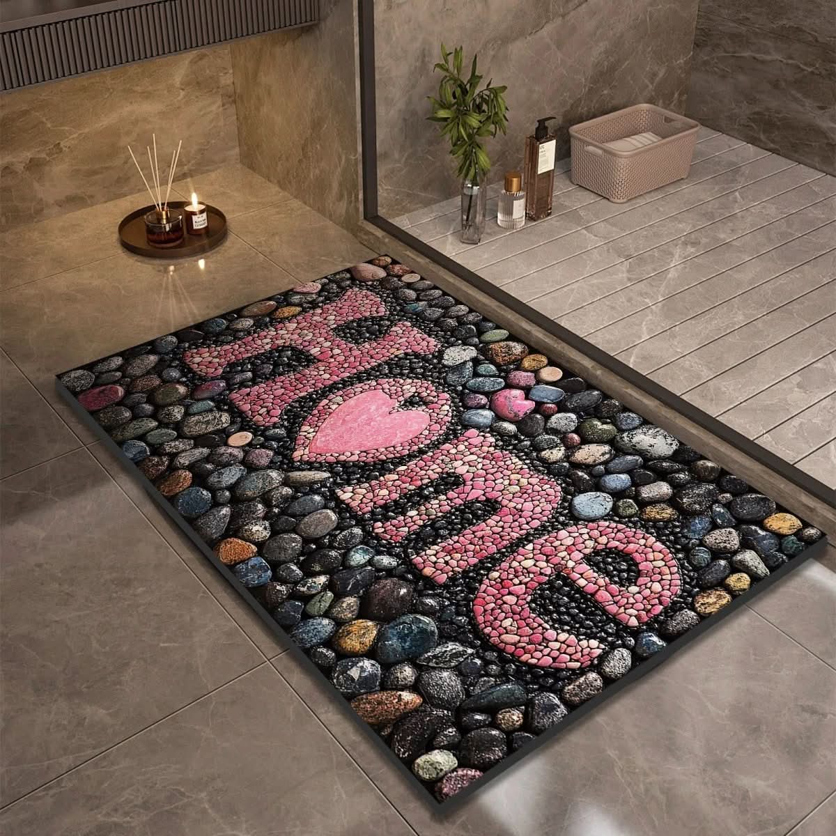 Quick-Dry Safety Mat for a Stylish Bathroom Experience