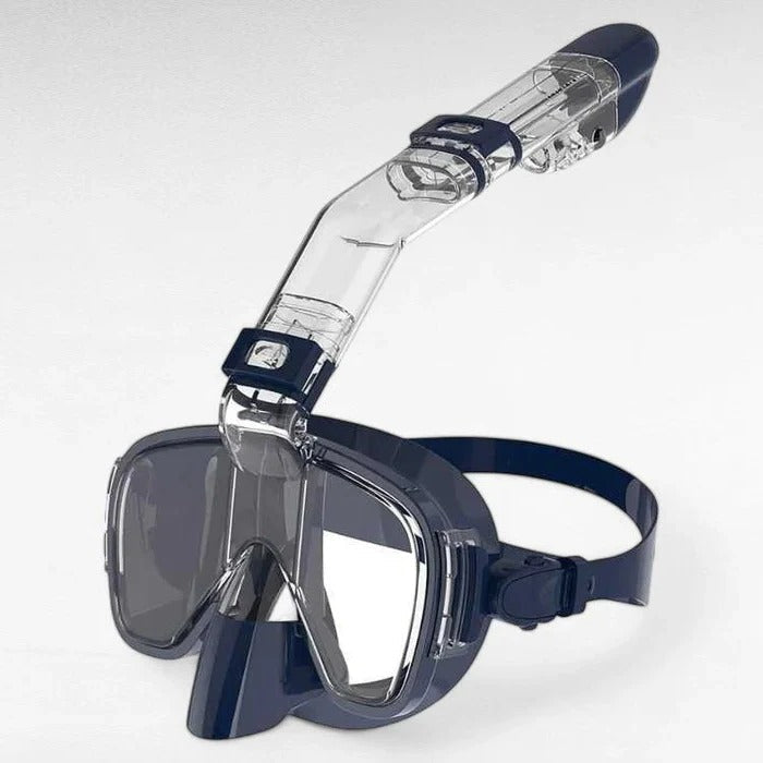 Full-Face Snorkel Mask with Dry Top - 180° Panoramic Anti-Fog Design