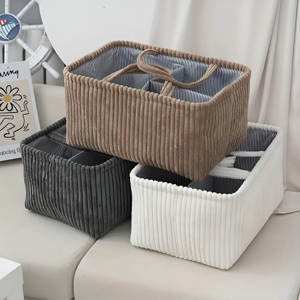 Polyester Compartment Storage Basket