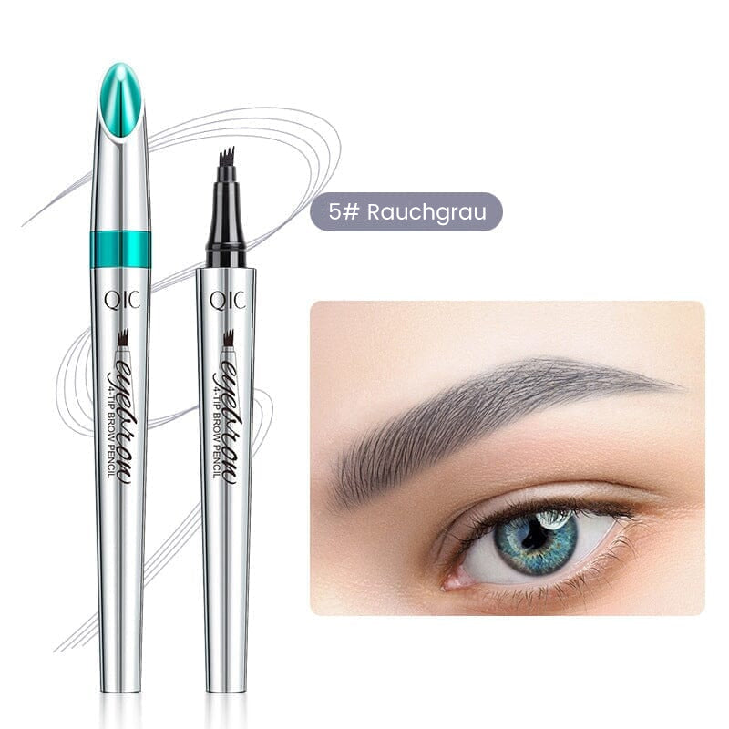 Waterproof 3D Eyebrow Pencil with 4 Fork Tips - Microblading Effect