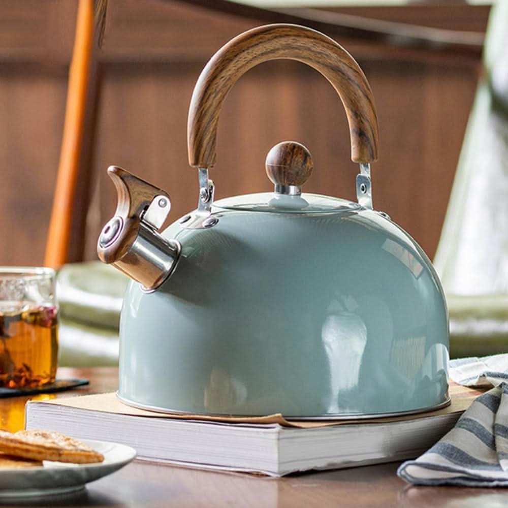 3L Stainless Steel Kettle with Whistle and Heat-Resistant Handle