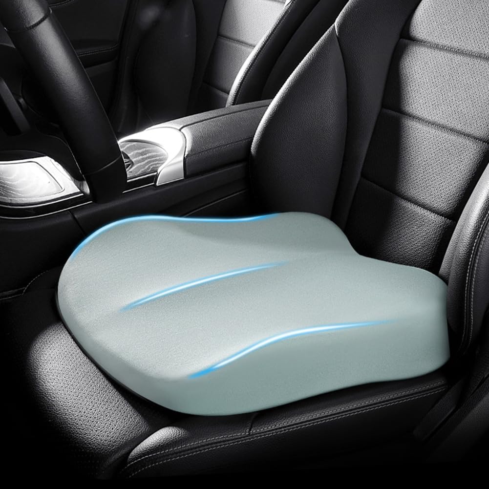 Ergonomic Memory Foam Car Seat Cushion with Non-Slip Base