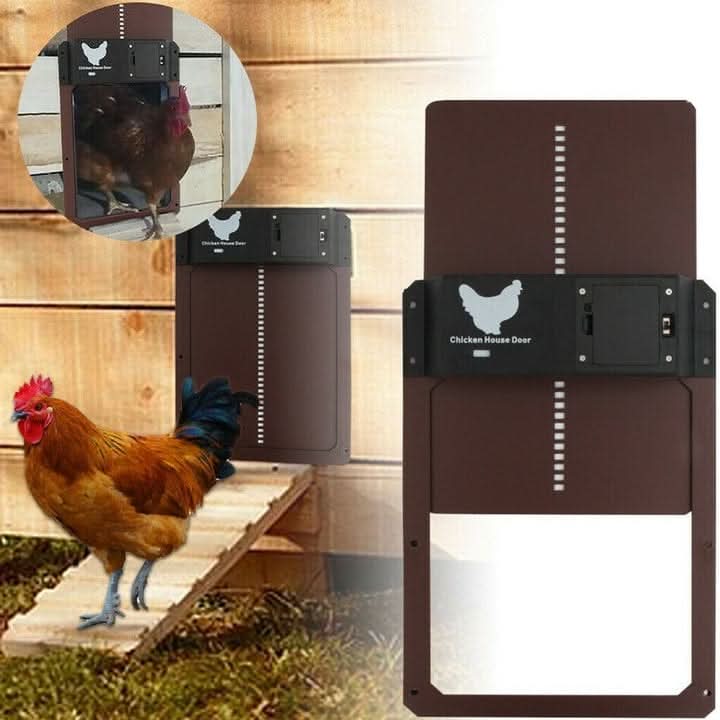 Smart Coop Guardian Door with Light Detection and Weather Shield