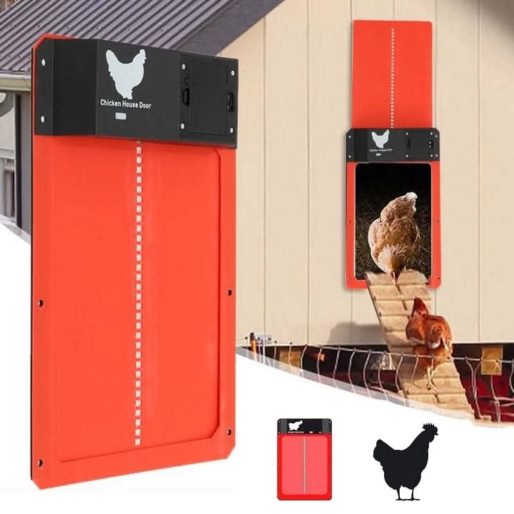 Smart Coop Guardian Door with Light Detection and Weather Shield