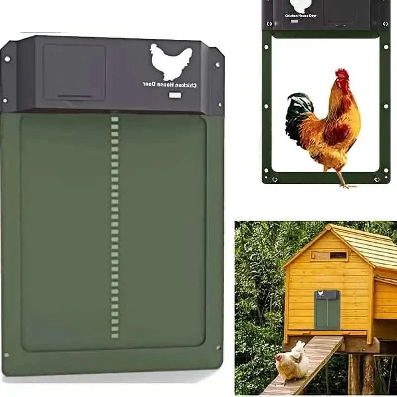 Smart Coop Guardian Door with Light Detection and Weather Shield